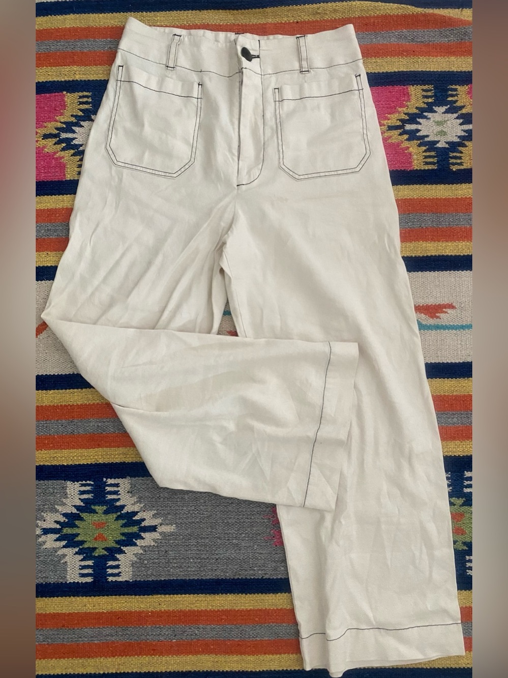 Maeve pant from Anthropologie with Contrast Stitching